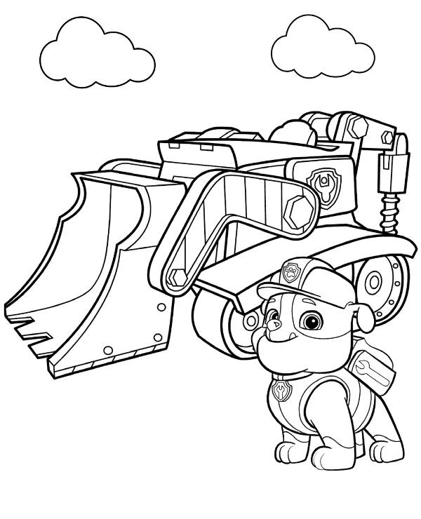 Online coloring book: Rubble next to the excavator coloring page